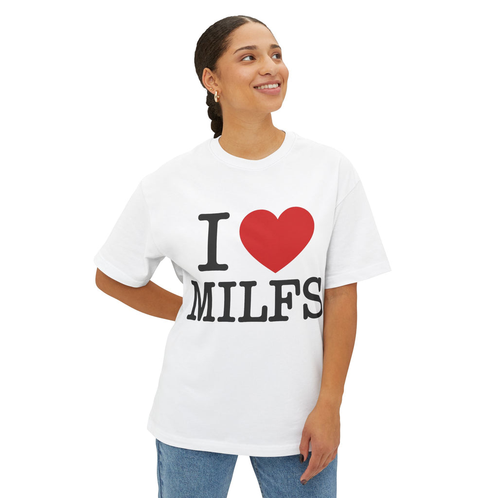 I <3 MILFS Unisex White Tee