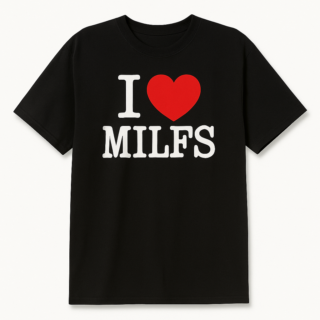 I  <3 MILFS Unisex Black T-Shirt
